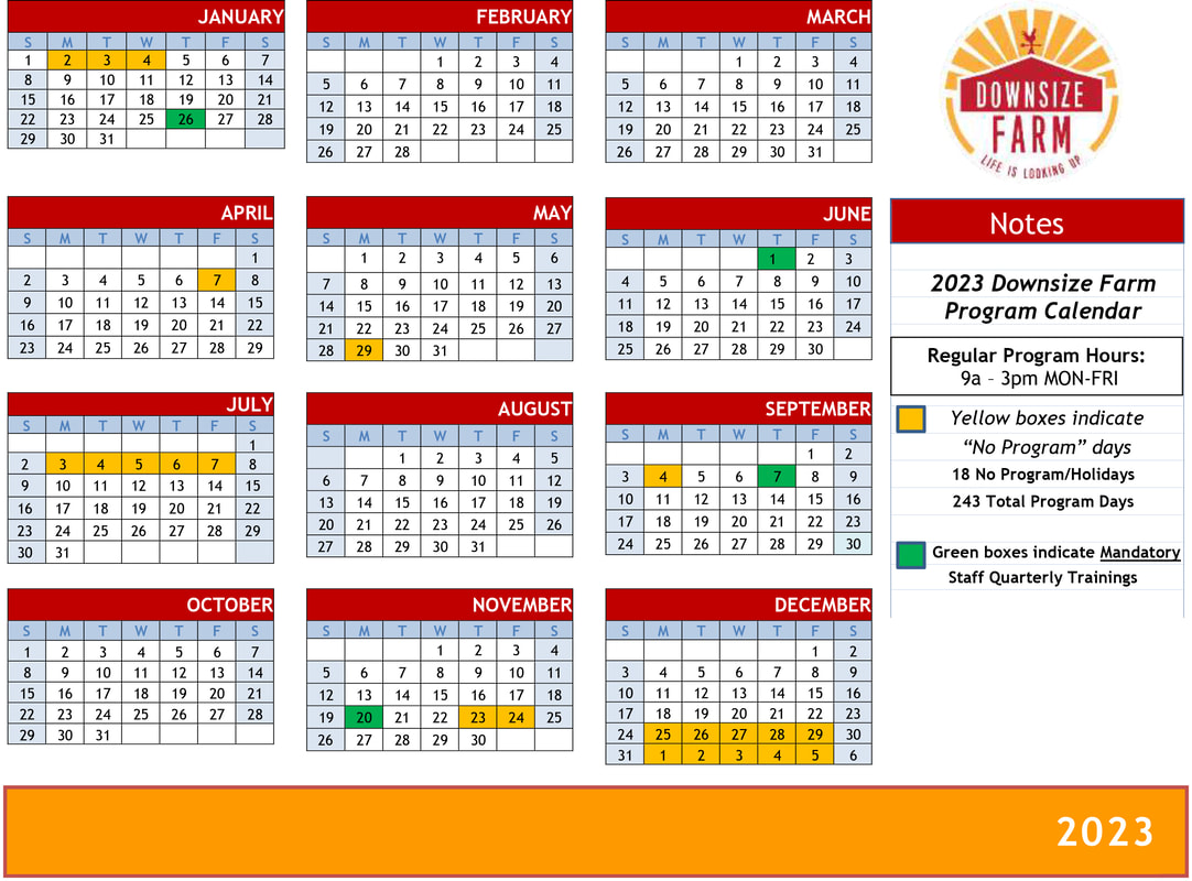 Downsize Farm 2020 Calendar